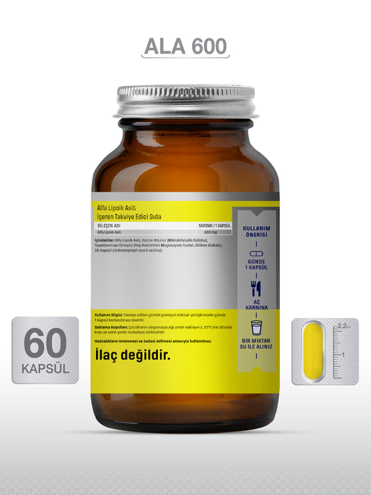 ALFA LİPOİK ASİT (ALA 600) 60 KAPSÜL