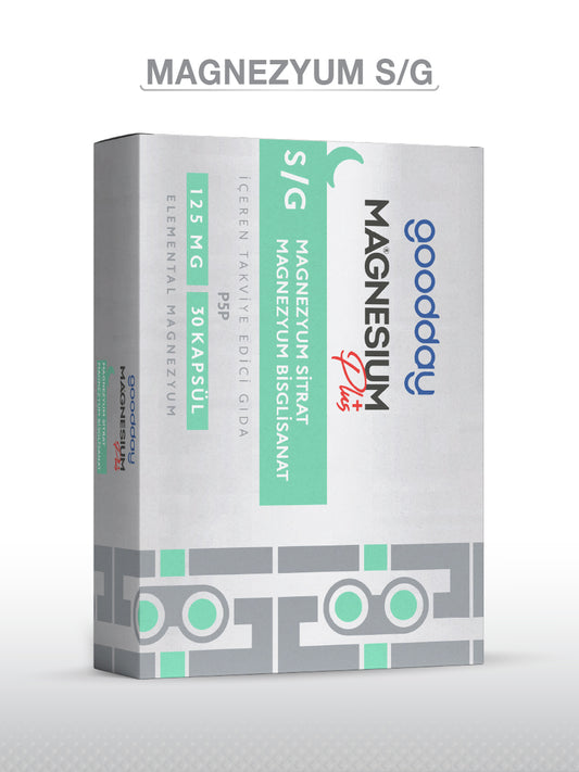 MAGNESIUM PLUS S/G (BİSGLİSİNAT SİTRAT & P5P) 30 KAPSÜL