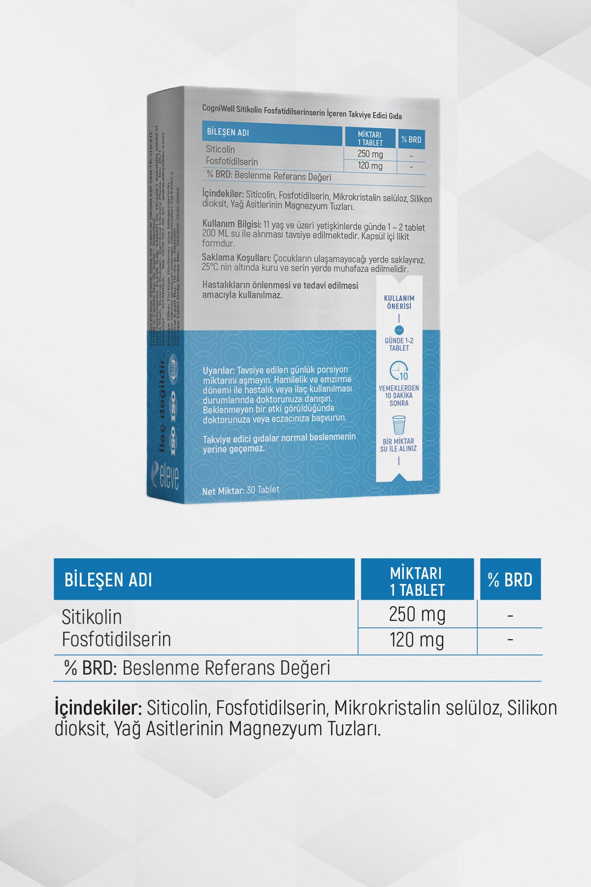 COGNIWELL SİTİKOLİN 30 TABLET