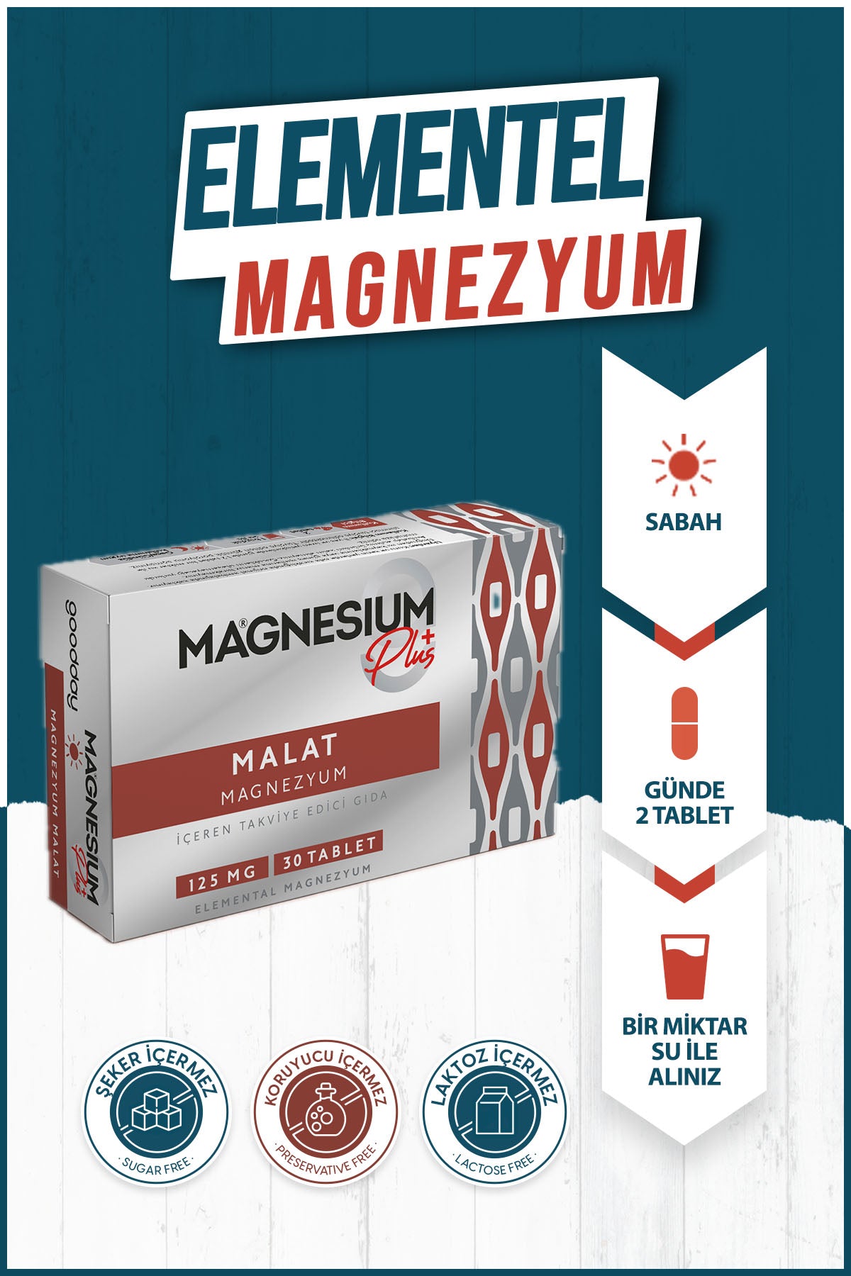GOODDAY MAGNESIUM PLUS M (MAGNEZYUM  MALAT) 30 TABLET