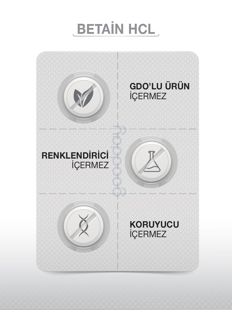 BETAİN HCL+ PEPSİN 60 KAPSÜL