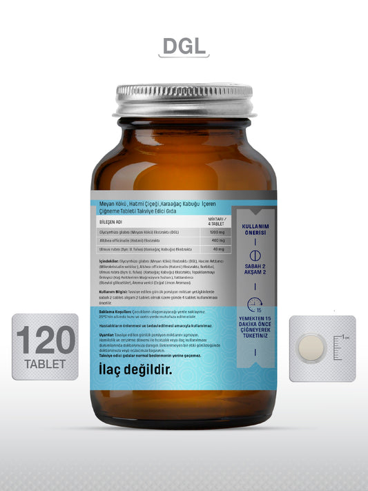 DGL 120 TABLET (ÇİĞNEME TABLET)