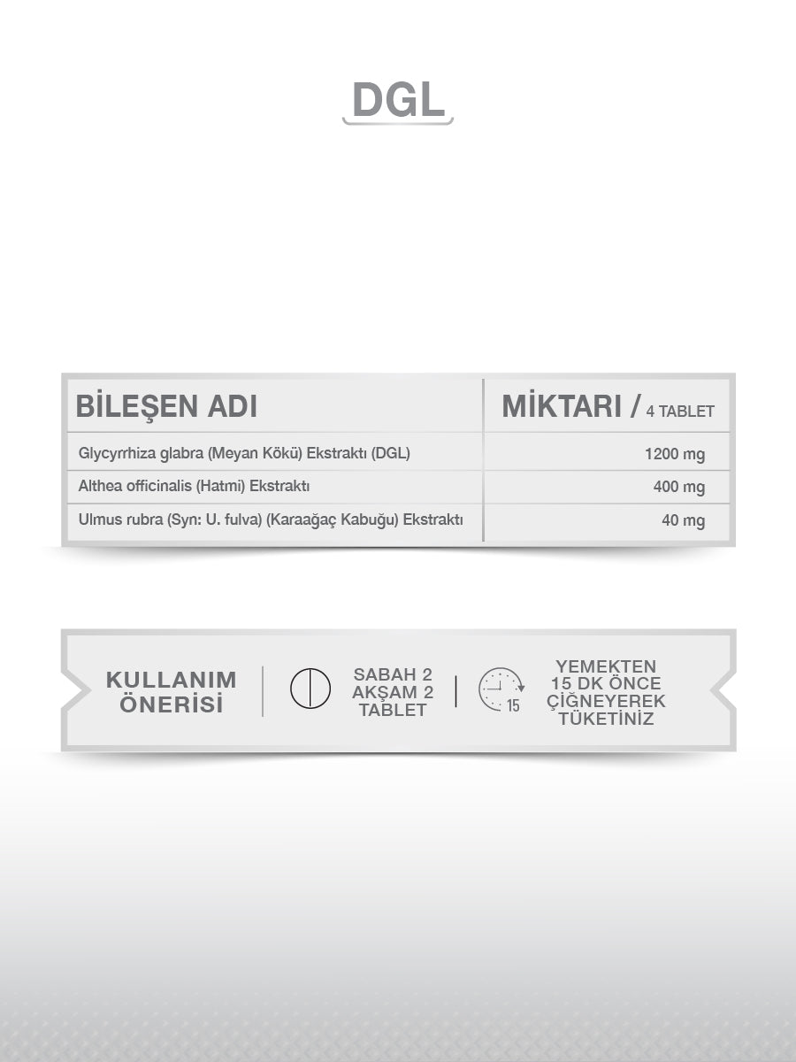 DGL 30 TABLET (ÇİĞNEME TABLET)