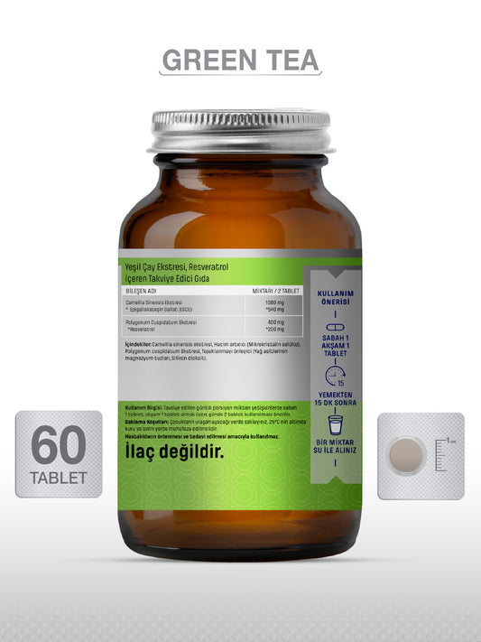 GREEN TEA + RESVERATROL 60 TABLET