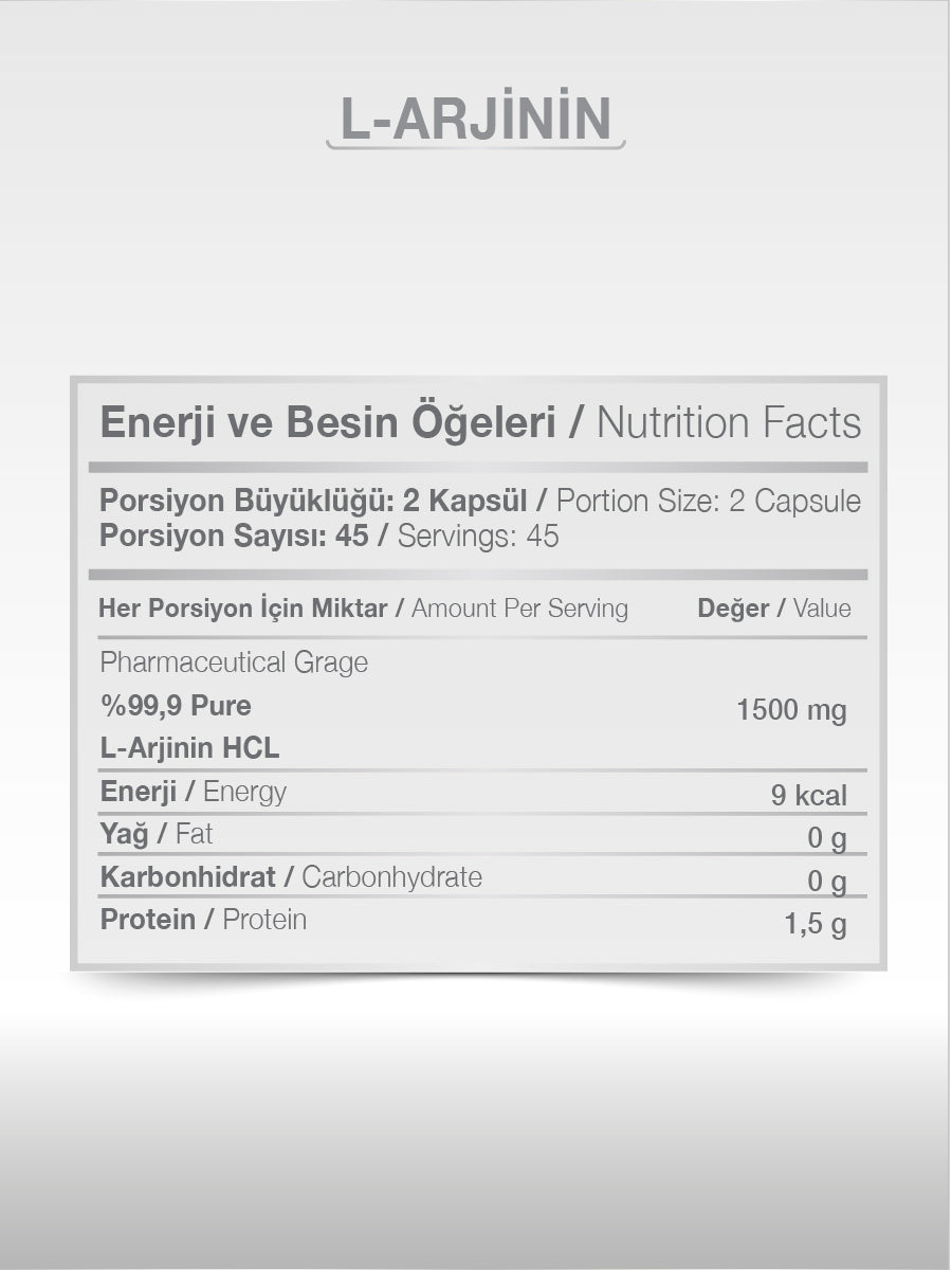 PAZU  L-ARJİNİN 1500 mg 90 KAPSÜL