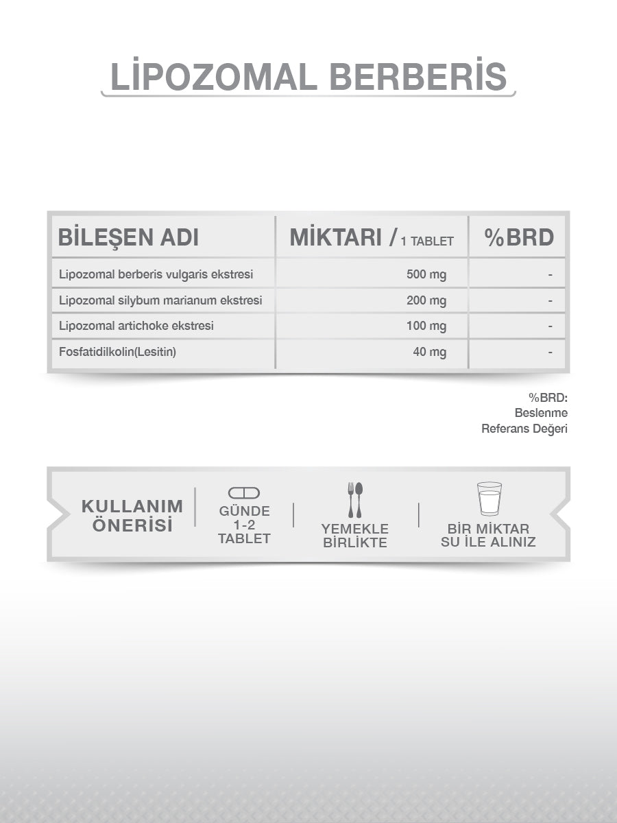 LİPOZOMAL  BERBERİS 30 TABLET