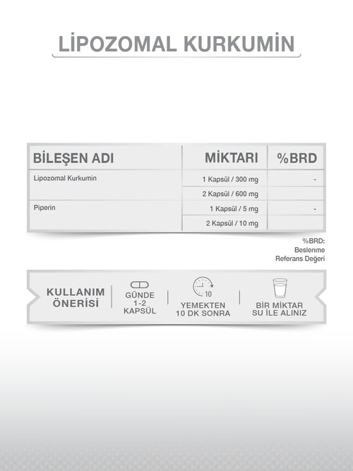 LİPOZOMAL KURKUMİN 30 LİKİT KAPSÜL