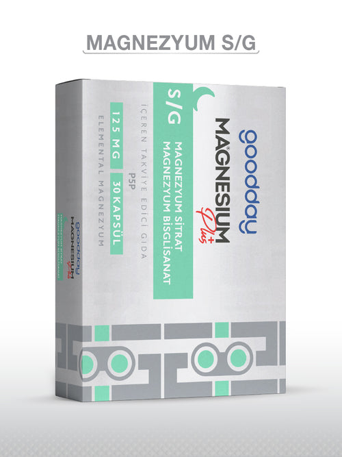 MAGNESIUM PLUS  S/G (BİSGLİSİNAT SİTRAT & P5P) 30 KAPSÜL