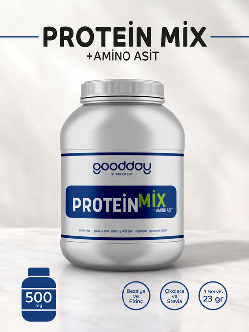 PROTEİN MİX+ AMİNO ASİT 500GR SPORCU BESİNİ