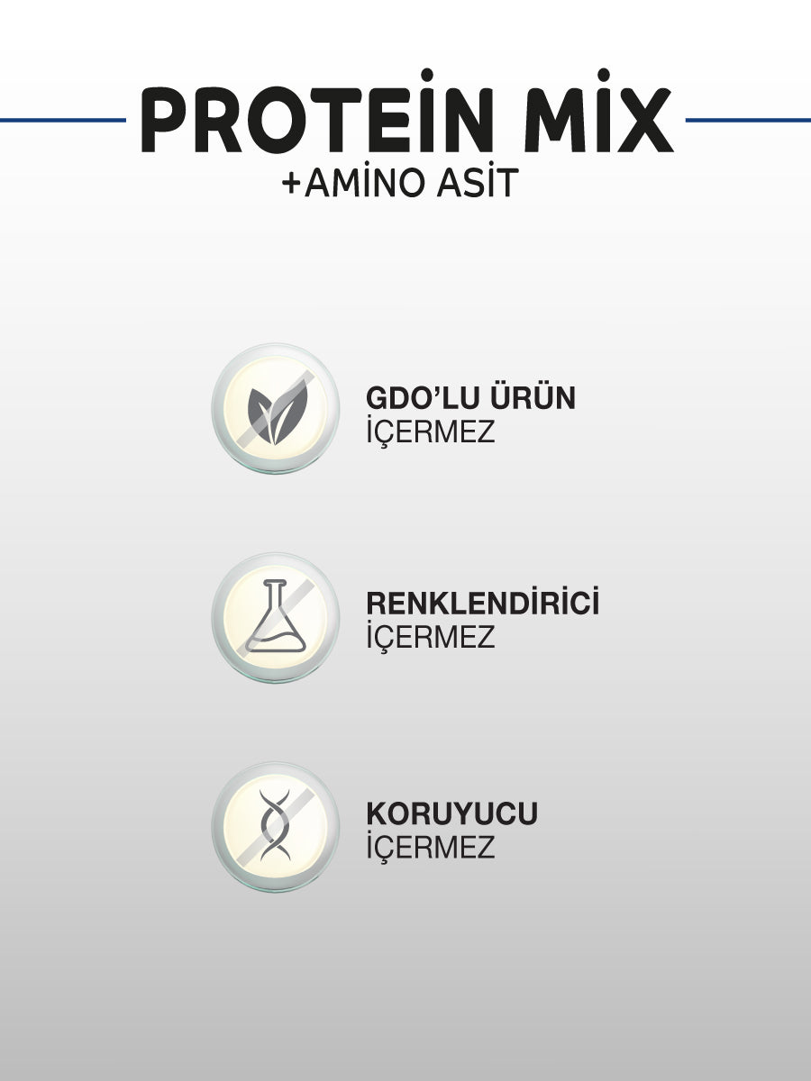 PROTEİN MİX+ AMİNO ASİT 500GR SPORCU BESİNİ