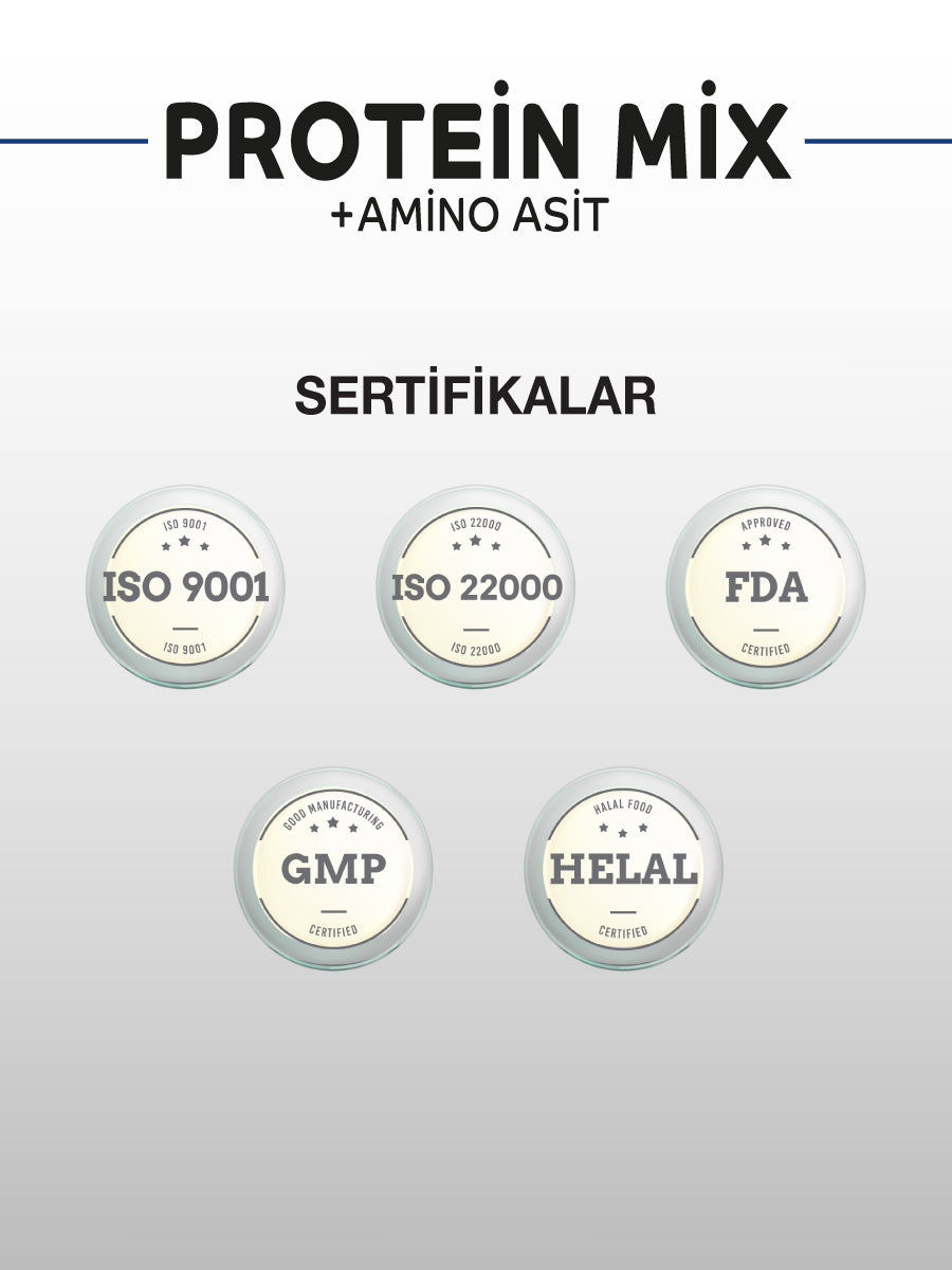 PROTEİN MİX+ AMİNO ASİT 500GR SPORCU BESİNİ