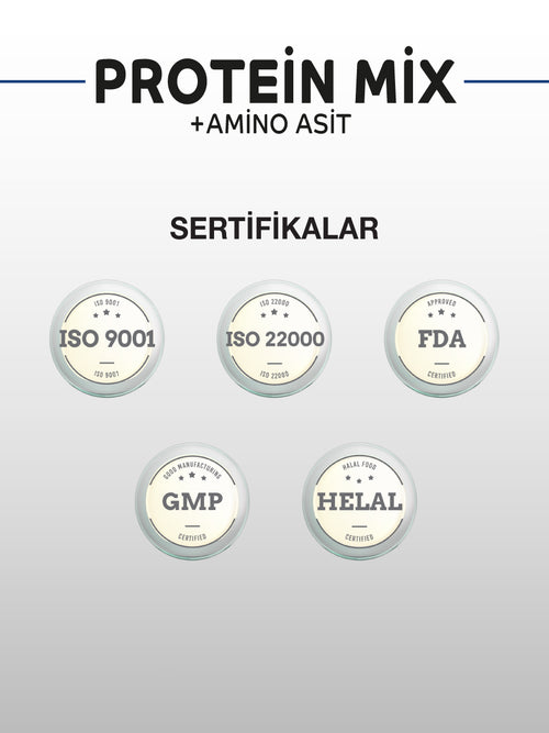 PROTEİN MİX+ AMİNO ASİT 500GR SPORCU BESİNİ