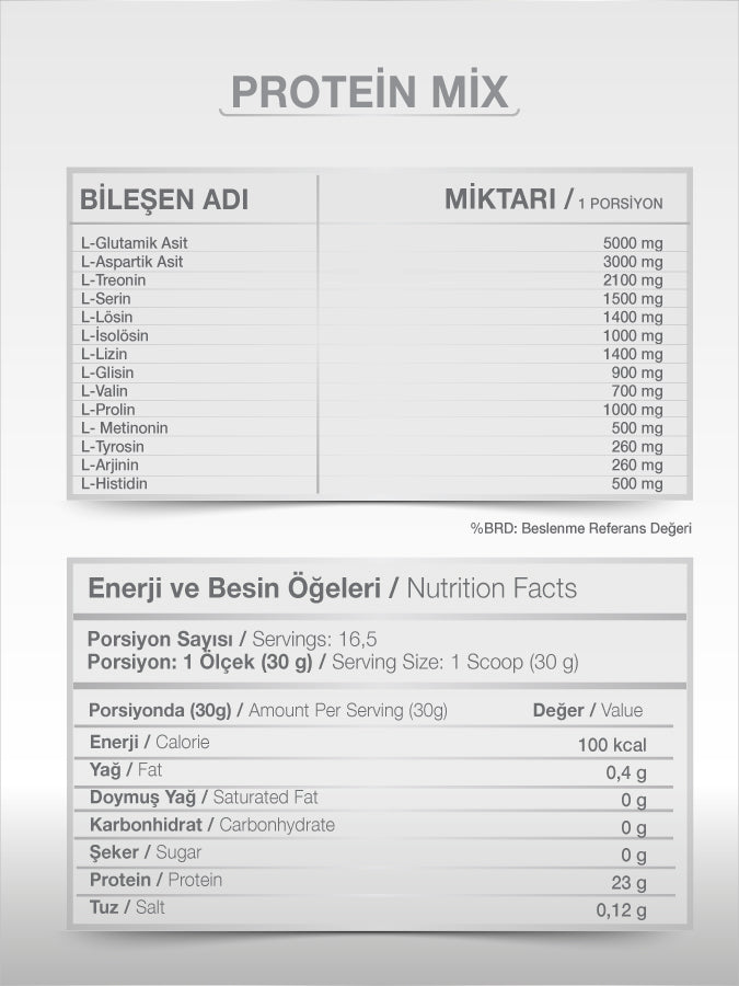 PROTEIN MIX+ AMINOSÄUREN 500GR SPORTNAHRUNG