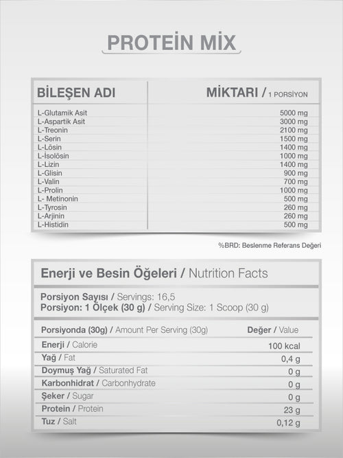 PROTEIN MIX+ AMINOSÄUREN 500GR SPORTNAHRUNG