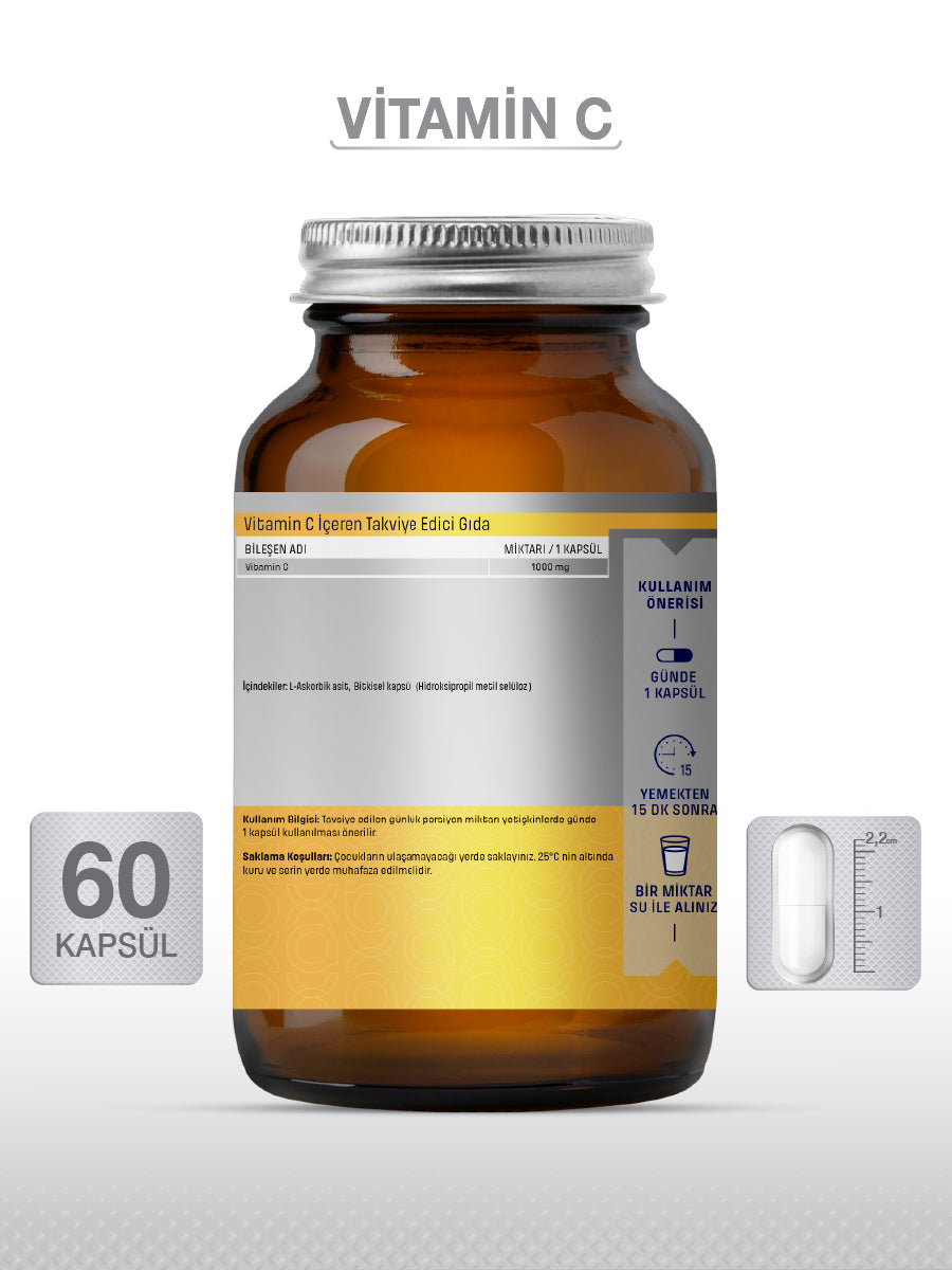 VİTAMİN C 1000 MG 60 KAPSÜL