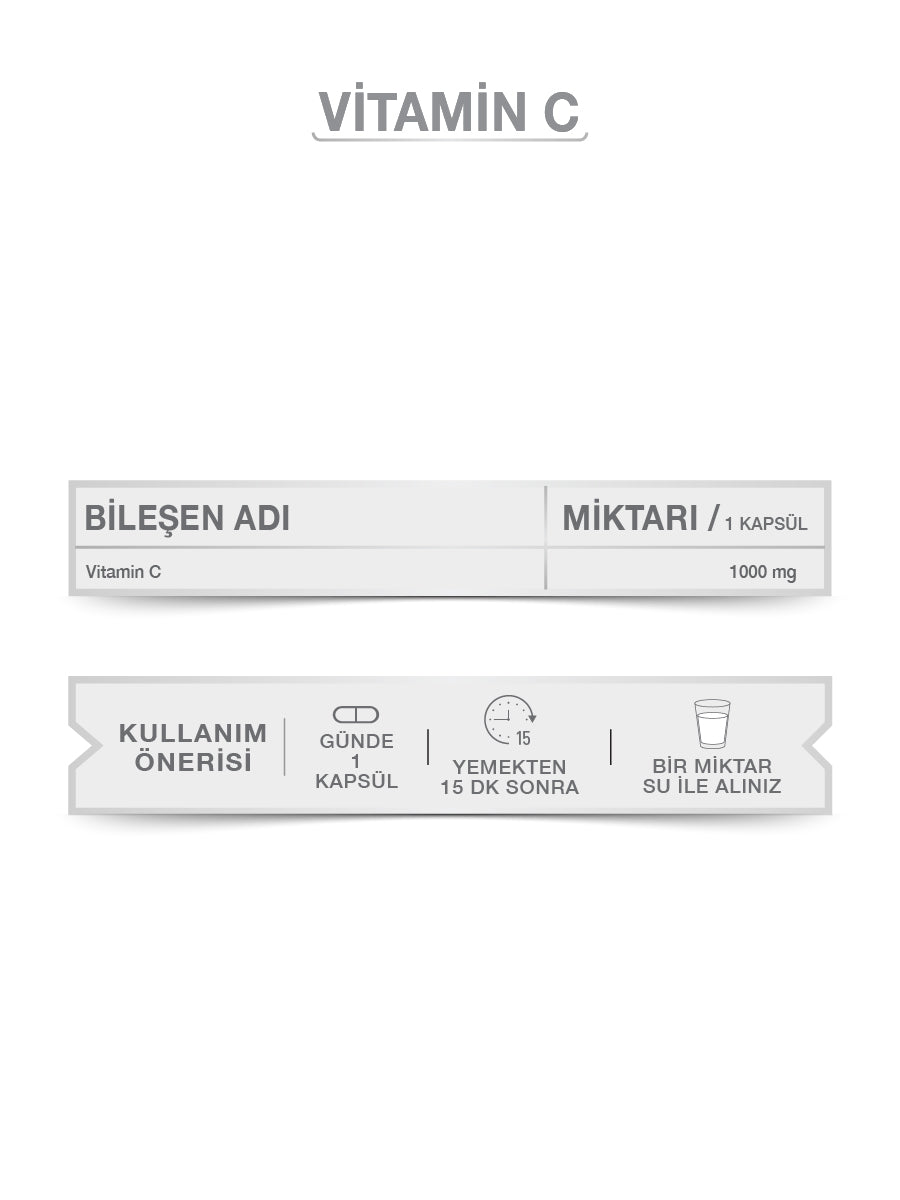 VİTAMİN C 1000 MG 60 KAPSÜL