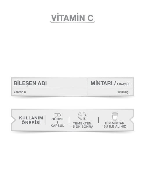 VİTAMİN C 1000 MG 60 KAPSÜL